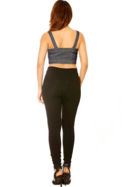 Bustier Zippé En Jeans Bleu Avec Bretelles Et Bonnet. Top Femme 2851 -Promos Raffinoux Boutique bustier zippe en jeans bleu avec bretelles et bonnet top femme 2851 6