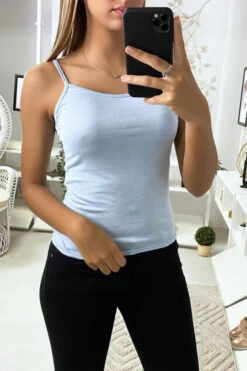 Débardeur Bleu, Top Basic.