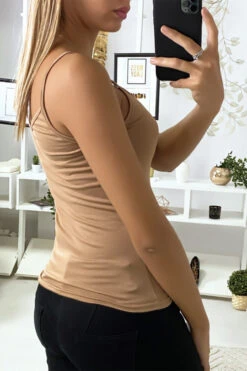 Débardeur Camel, Top Basic. -Promos Raffinoux Boutique debardeur camel top basic 3