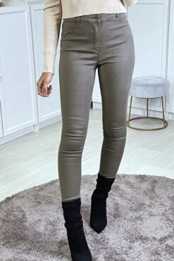 Jean Slim Kaki à Poches Arrières -Promos Raffinoux Boutique jean slim kaki a poches arrieres 3