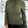 Top Blouse Kaki Style Froncé