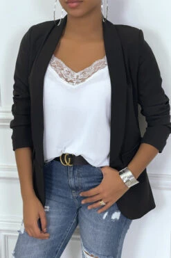 Top Débardeur Ecru Fine Bretelles Col En Dentelle -Promos Raffinoux Boutique top debardeur ecru fine bretelles col en dentelle 4