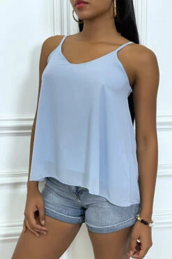 Top Turquoise Croisé Au Dos -Promos Raffinoux Boutique top turquoise croise au dos 3