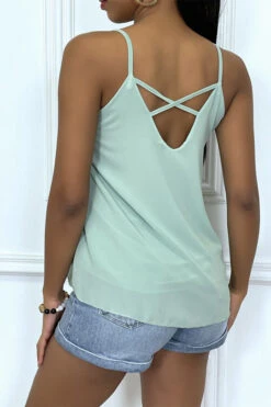 Top Vert D'eau Croisé Au Dos -Promos Raffinoux Boutique top vert d eau croise au dos 2