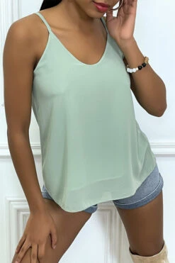 Top Vert D'eau Croisé Au Dos -Promos Raffinoux Boutique top vert d eau croise au dos 5